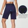 imagebaleaf Womens 9quot High Waisted Swim Board Shorts Quick Dry Swimsuits Bottoms with DrawstringDark Blue