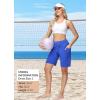 imagebaleaf Womens 9quot High Waisted Swim Board Shorts Quick Dry Swimsuits Bottoms with DrawstringDazzling Blue