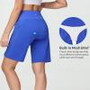 imagebaleaf Womens 9quot High Waisted Swim Board Shorts Quick Dry Swimsuits Bottoms with DrawstringDazzling Blue