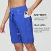 imagebaleaf Womens 9quot High Waisted Swim Board Shorts Quick Dry Swimsuits Bottoms with DrawstringDazzling Blue