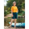 imagebaleaf Womens Athletic Shorts 7 Inch Long Hiking Shorts High Waist Pockets7 Inchblue