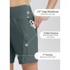 imagebaleaf Womens Athletic Shorts 7 Inch Long Hiking Shorts High Waist Pockets7 Inchgrey