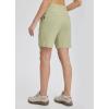 imagebaleaf Womens Athletic Shorts 7 Inch Long Hiking Shorts High Waist Pockets7 Inchkhaki Green