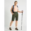 imagebaleaf Womens Bermuda Long Shorts 13quot Golf Shorts Knee Length Hiking Quick Dry High Waist Stretch Water Resistant04green13inch