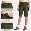 imagebaleaf Womens Bermuda Long Shorts 13quot Golf Shorts Knee Length Hiking Quick Dry High Waist Stretch Water Resistant04green13inch