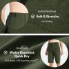 imagebaleaf Womens Bermuda Long Shorts 13quot Golf Shorts Knee Length Hiking Quick Dry High Waist Stretch Water Resistant04green13inch