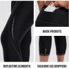imagebaleaf Womens Bike Pants High Waist 4D Padded Cycling Capris Shorts 34 Biking Tights Pockets UPF50Black