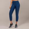 imagebaleaf Womens Bike Pants High Waist 4D Padded Cycling Capris Shorts 34 Biking Tights Pockets UPF50Blue