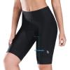imagebaleaf Womens Bike Shorts 4D Padded Cycling Spinning Road Bike Pockets Wide Waistband UPF5001black