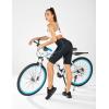 imagebaleaf Womens Bike Shorts 4D Padded Cycling Spinning Road Bike Pockets Wide Waistband UPF5001blue