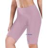 imagebaleaf Womens Bike Shorts 4D Padded Cycling Spinning Road Bike Pockets Wide Waistband UPF5001cardamom Purple