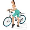 imagebaleaf Womens Bike Shorts 4D Padded Cycling Spinning Road Bike Pockets Wide Waistband UPF5001misty Green