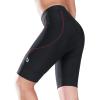 imagebaleaf Womens Bike Shorts 4D Padded Cycling Spinning Road Bike Pockets Wide Waistband UPF5001wine Red