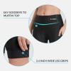 imagebaleaf Womens Bike Shorts 4D Padded Cycling Spinning Road Bike Pockets Wide Waistband UPF50Black
