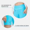 imagebaleaf Womens Bike Shorts 4D Padded Cycling Spinning Road Bike Pockets Wide Waistband UPF50Blue Atoll
