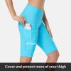 imagebaleaf Womens Bike Shorts 4D Padded Cycling Spinning Road Bike Pockets Wide Waistband UPF50Blue Atoll