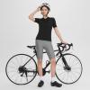 imagebaleaf Womens Bike Shorts 4D Padded Cycling Spinning Road Bike Pockets Wide Waistband UPF50Light Grey