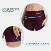 imagebaleaf Womens Bike Shorts 4D Padded Cycling Spinning Road Bike Pockets Wide Waistband UPF50Wine Red