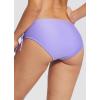 imagebaleaf Womens Bikini Bottom Mid Waisted Adjustable Side Tie Swim Bottoms Ruched Cheeky Mid Coverage Swim BriefsPurple