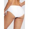 imagebaleaf Womens Bikini Bottom Mid Waisted Adjustable Side Tie Swim Bottoms Ruched Cheeky Mid Coverage Swim BriefsWhite