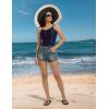 imagebaleaf Womens Button up One Piece Swimsuits Tummy Control Bathing Suits 2025 Modest Full Coverage Swimwear Adjustable StrapNavy Blue