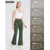 imagebaleaf Womens Fleece Lined Leggings Water Resistant Winter Pants Thermal Warm Flare High Waist Bootcut for Outdoor HikingDark Army Green