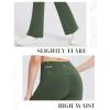 imagebaleaf Womens Fleece Lined Leggings Water Resistant Winter Pants Thermal Warm Flare High Waist Bootcut for Outdoor HikingDark Army Green