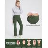 imagebaleaf Womens Fleece Lined Leggings Water Resistant Winter Pants Thermal Warm Flare High Waist Bootcut for Outdoor HikingDark Army Green