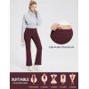 imagebaleaf Womens Fleece Lined Leggings Water Resistant Winter Pants Thermal Warm Flare High Waist Bootcut for Outdoor HikingWine Red