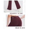 imagebaleaf Womens Fleece Lined Leggings Water Resistant Winter Pants Thermal Warm Flare High Waist Bootcut for Outdoor HikingWine Red