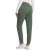 imagebaleaf Womens Fleece Lined Pants Joggers Water Resistant Zipper Pockets Winter Thermal Golf Pants Cold Weather GearAlgae Green