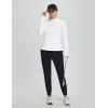 imagebaleaf Womens Fleece Lined Pants Joggers Water Resistant Zipper Pockets Winter Thermal Golf Pants Cold Weather GearBlack