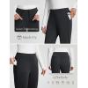 imagebaleaf Womens Fleece Lined Pants Joggers Water Resistant Zipper Pockets Winter Thermal Golf Pants Cold Weather GearBlack