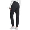 imagebaleaf Womens Fleece Lined Pants Joggers Water Resistant Zipper Pockets Winter Thermal Golf Pants Cold Weather GearBlack