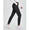imagebaleaf Womens Fleece Lined Pants Joggers Water Resistant Zipper Pockets Winter Thermal Golf Pants Cold Weather GearBlack