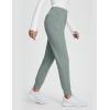 imagebaleaf Womens Fleece Lined Pants Joggers Water Resistant Zipper Pockets Winter Thermal Golf Pants Cold Weather GearGray