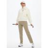 imagebaleaf Womens Fleece Lined Pants Straight Leg Sweatpants Pullon Dress Pants with Zipper Pockets Athletic for Golf RunningTannin