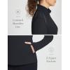 imagebaleaf Womens Fleece Pullover Jacket Water Resistant Half Zip Thermal Golf Shirts Cold Weather Running Gear WinterBlack