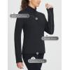 imagebaleaf Womens Fleece Pullover Jacket Water Resistant Half Zip Thermal Golf Shirts Cold Weather Running Gear WinterBlack