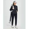 imagebaleaf Womens Fleece Pullover Jacket Water Resistant Half Zip Thermal Golf Shirts Cold Weather Running Gear WinterBlack