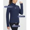 imagebaleaf Womens Fleece Pullover Jacket Water Resistant Half Zip Thermal Golf Shirts Cold Weather Running Gear WinterBlue