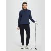 imagebaleaf Womens Fleece Pullover Jacket Water Resistant Half Zip Thermal Golf Shirts Cold Weather Running Gear WinterBlue