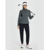 imagebaleaf Womens Fleece Pullover Jacket Water Resistant Half Zip Thermal Golf Shirts Cold Weather Running Gear WinterGrey