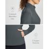 imagebaleaf Womens Fleece Pullover Jacket Water Resistant Half Zip Thermal Golf Shirts Cold Weather Running Gear WinterGrey