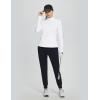 imagebaleaf Womens Fleece Pullover Jacket Water Resistant Half Zip Thermal Golf Shirts Cold Weather Running Gear WinterWhite