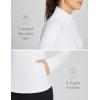 imagebaleaf Womens Fleece Pullover Jacket Water Resistant Half Zip Thermal Golf Shirts Cold Weather Running Gear WinterWhite