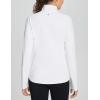 imagebaleaf Womens Fleece Pullover Jacket Water Resistant Half Zip Thermal Golf Shirts Cold Weather Running Gear WinterWhite