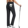 imagebaleaf Womens Golf Pant Winter Fleece Lined Pants with Belt Loops Pockets Travel Work CasualAblack