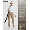 imagebaleaf Womens Golf Pant Winter Fleece Lined Pants with Belt Loops Pockets Travel Work CasualCbrown