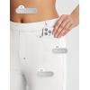 imagebaleaf Womens Golf Pant Winter Fleece Lined Pants with Belt Loops Pockets Travel Work CasualFstar White